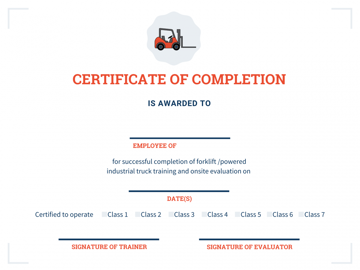 Plantilla de certificación para导体de cartillas elevadoras